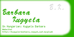 barbara kugyela business card